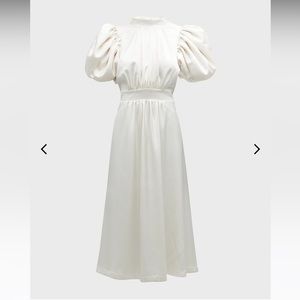 Rotate Birger Christensen Puff-Sleeved Satin dress